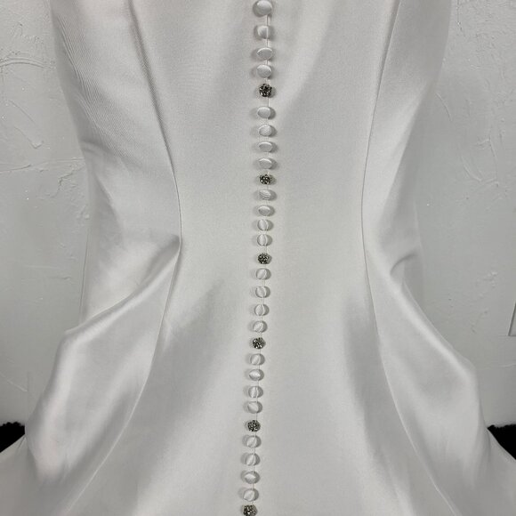 NWOT~$2600~JUSTIN ALEXANDER~SZ 6~IVORY EMBELLISHED MERMAID WEDDING DRESS GOWN - Picture 13 of 16